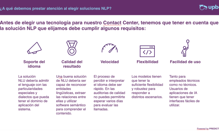 Procesamiento de lenguaje natural (NLP) en una plataforma de voz de cliente. Características