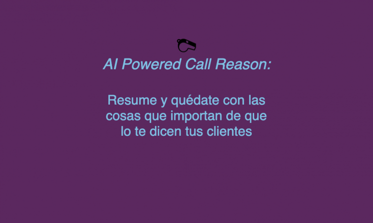 AI Powered Call Reason: identifica y resume lo importante de las llamadas con clientes